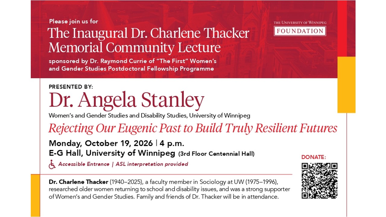 Dr. Charlene Thacker memorial lecture event promotion
