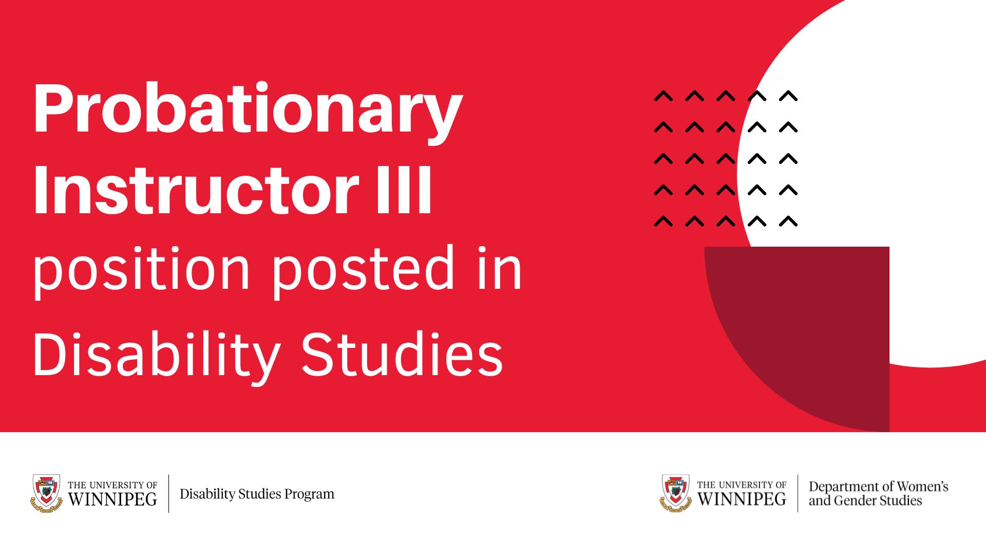 Probationary Instructor III in Disability Studies, Department of Women’s and Gender Studies and Disability Studies Program