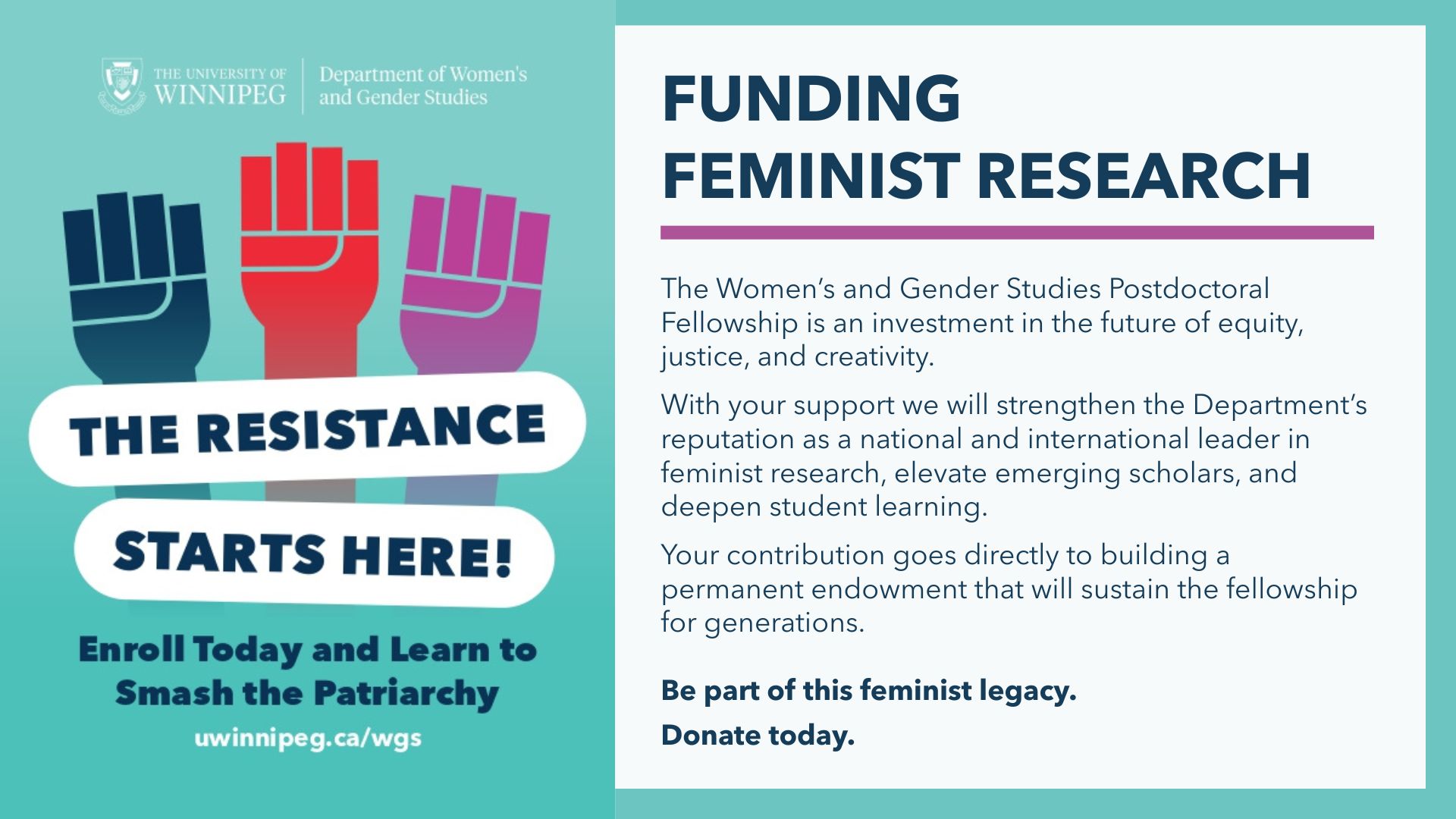 The resistance starts here, three colourful fists