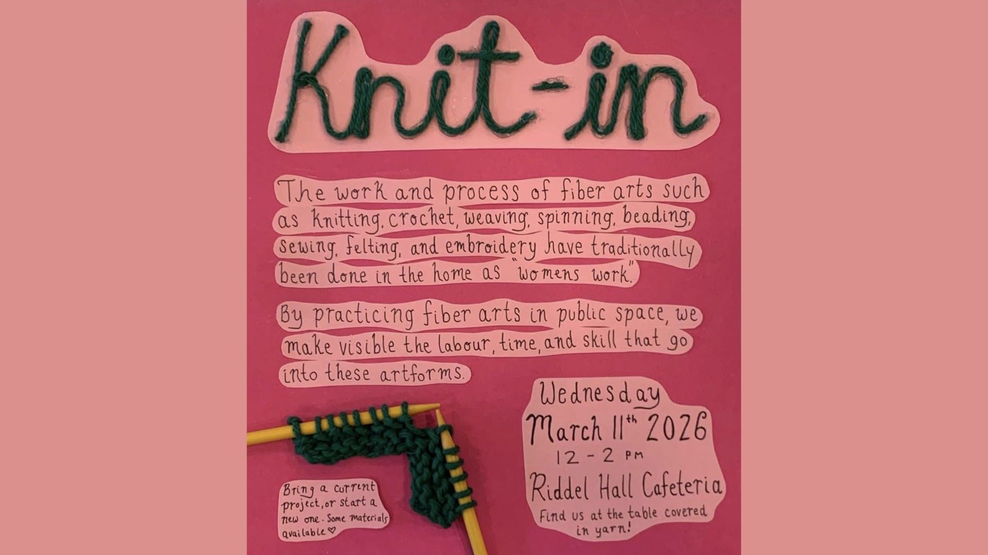 Knit-in poster